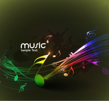 Abstract music dance background clipart