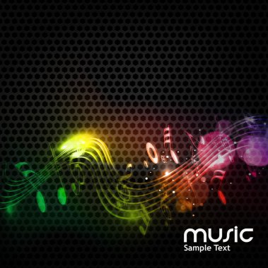 Abstract music background clipart