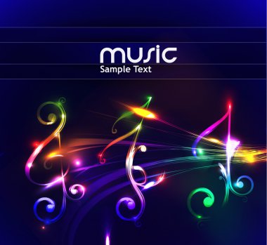 Abstract music background clipart