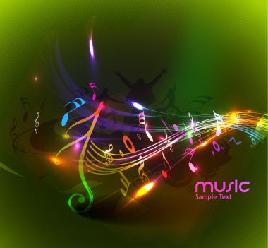 Abstract music background clipart