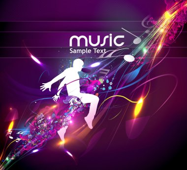 Abstract music background clipart