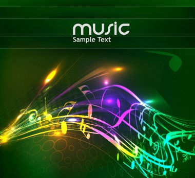 Abstract music background clipart