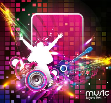 Abstract music background clipart