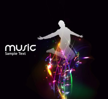 Abstract music background clipart