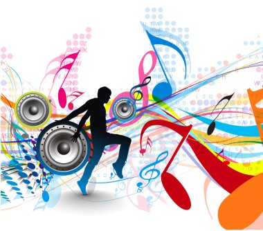 Abstract music background clipart