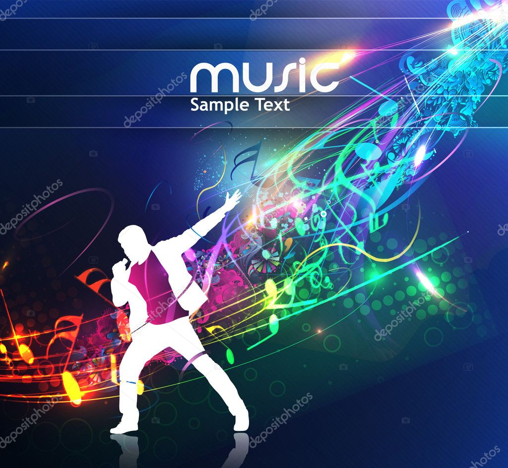 Abstract music background Stock Vector Image by ©redshinestudio #11813486