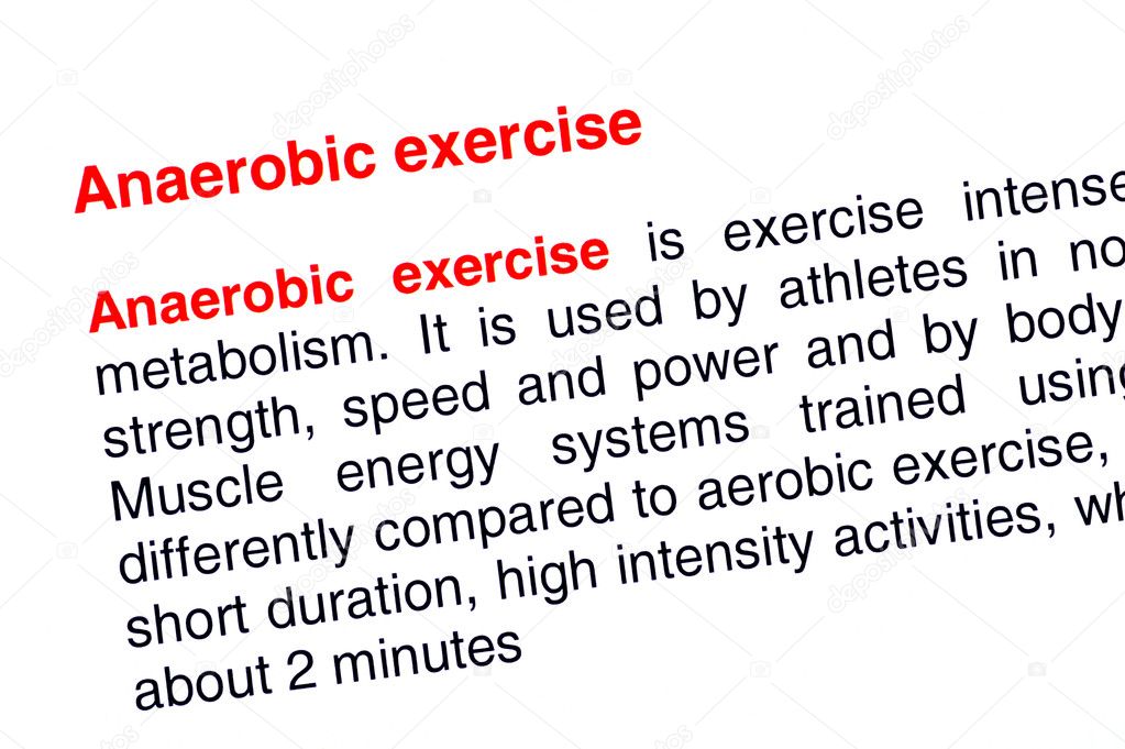 Anaerobic exercise text highlighted in red
