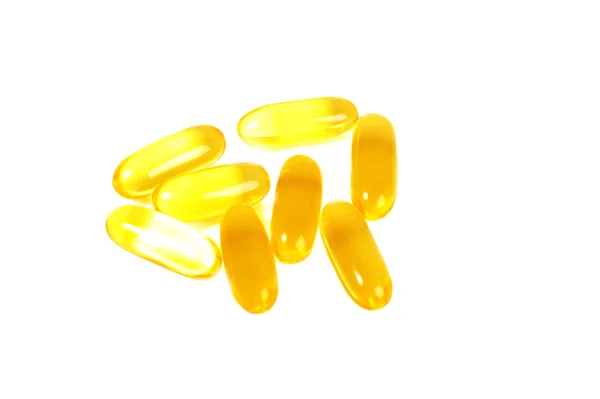 Torsk leverolja omega 3 gelkapslar — Stockfoto