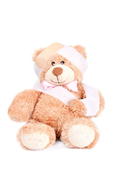 Zraněný sweet teddy bear — Stock fotografie