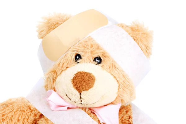 Verletzter süßer Teddybär — Stockfoto