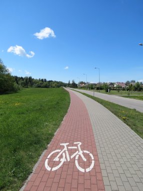 Bike path clipart
