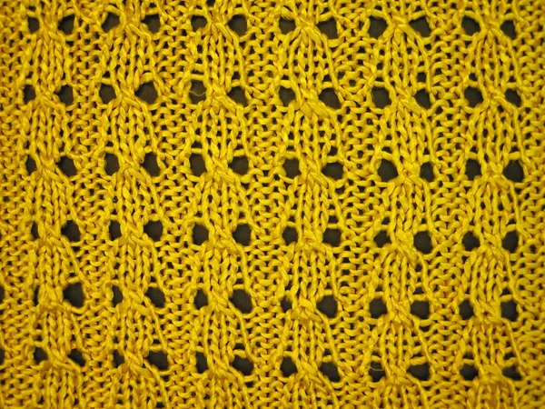 Yellow knitting — Stock Photo, Image