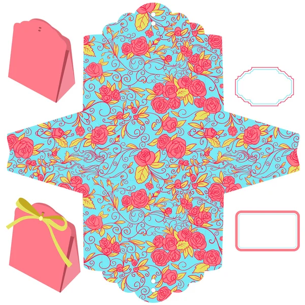 Modèle de boîte cadeau — Image vectorielle