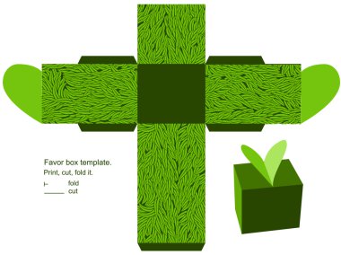 Gift box template clipart