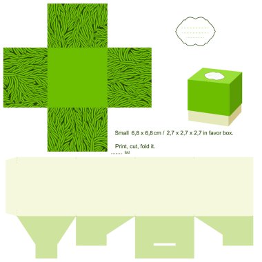 Gift box template clipart