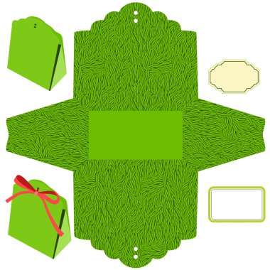 Gift box template clipart