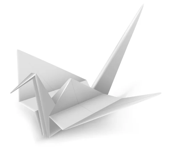 Crane Origami — Stock Vector