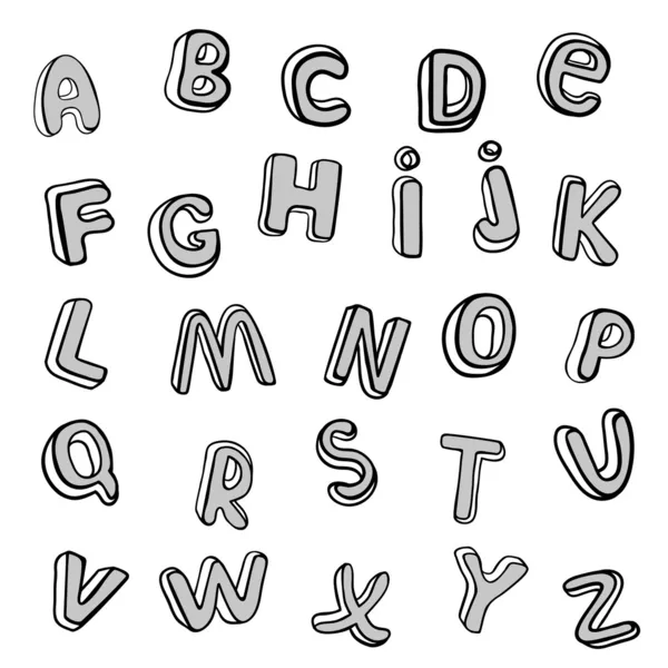 ABC dessiné à la main — Image vectorielle