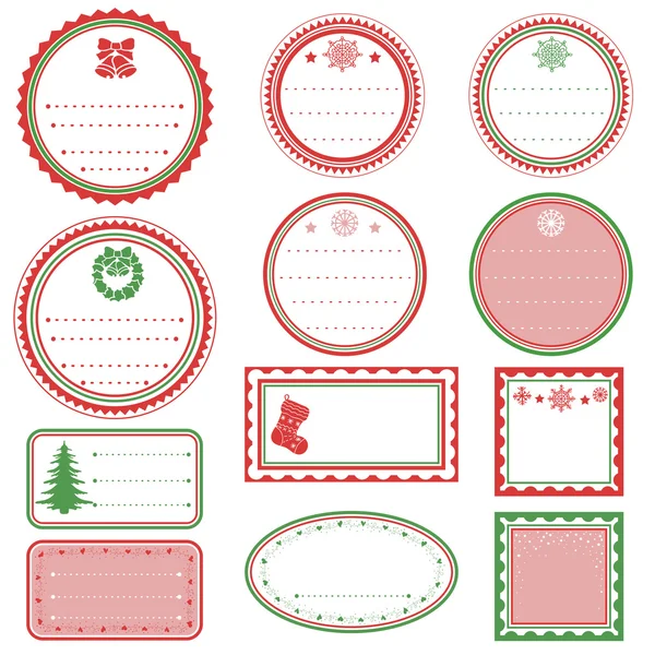 Etiquetas de Navidad — Archivo Imágenes Vectoriales
