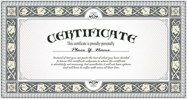 Certificate template — Stock Vector