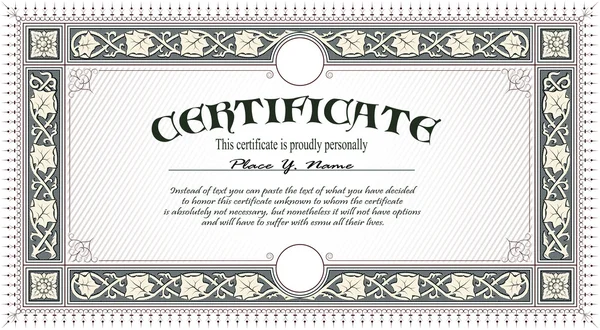 Modèle de certificat — Image vectorielle