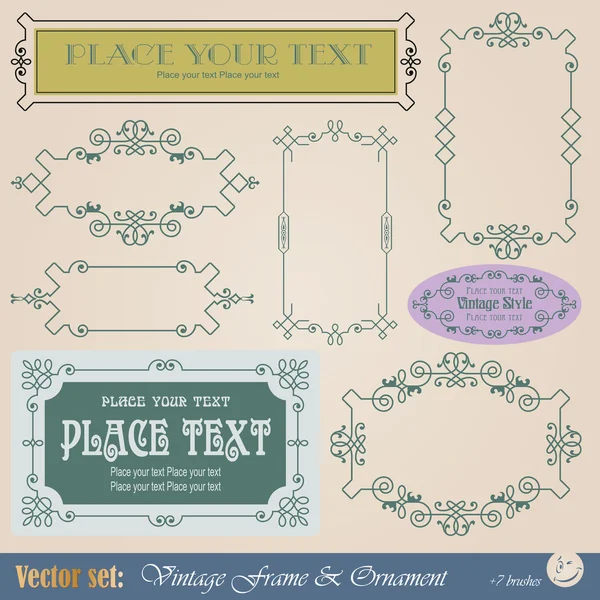 Frame in vintage style Vector Graphics