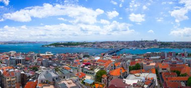 şehir ve Türkiye'deki stambul waterfront Panoraması.