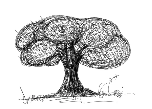 Δέντρο σκίτσο — Φωτογραφία Αρχείου