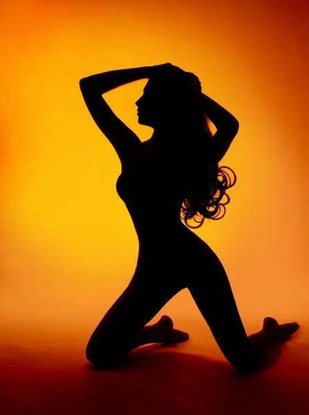 Woman sexy silhouette — Stock Photo, Image