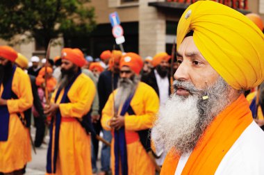 Sikh toegewijden op 2012 baisakhi festival in brescia