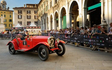 Red OM 655 Superba during 1000 Miglia clipart