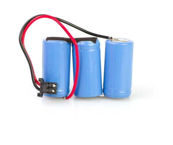 Drie lithiumbatterijen Stockfoto