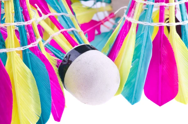 Färgglada badmintonbollen Royaltyfria Stockbilder
