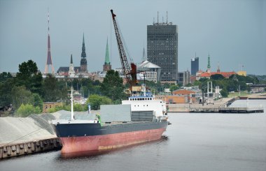 Riga port. clipart