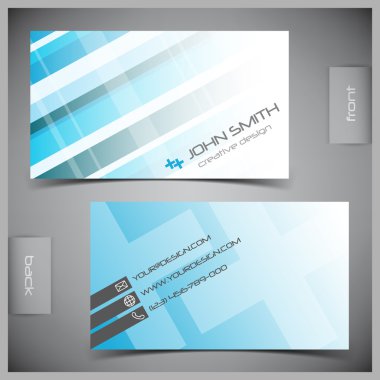 Set of creative business cards clipart