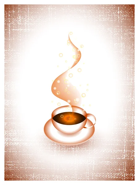 Чашка кофе на текстиль — стоковый вектор