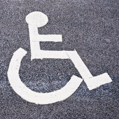 Parking spot for the disabled clipart