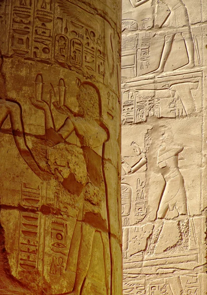 Detalhe do templo de Karnak — Fotografia de Stock