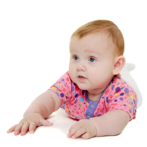 Baby på vit bakgrund — Stockfoto