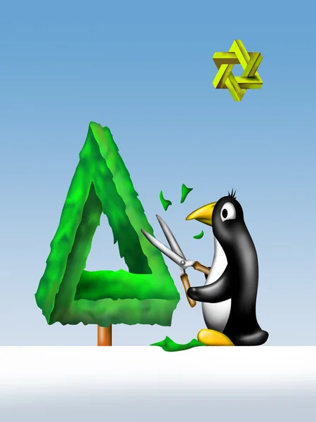 Пінгвін Topiary — стокове фото
