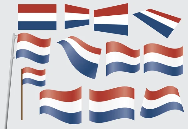 Hollanda Krallığının Bayrağı — Stok Vektör