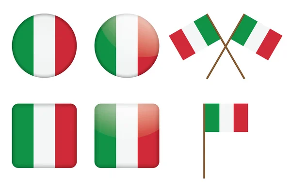 Badges with Italian flag — Stock Vector