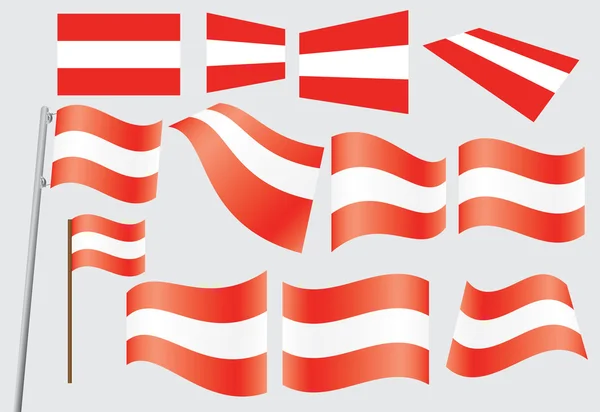 stock vector Flag of Austria