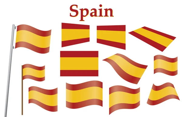 Španělská vlajka — Stockový vektor