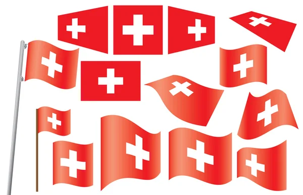 Bandera de Suiza — Vector de stock