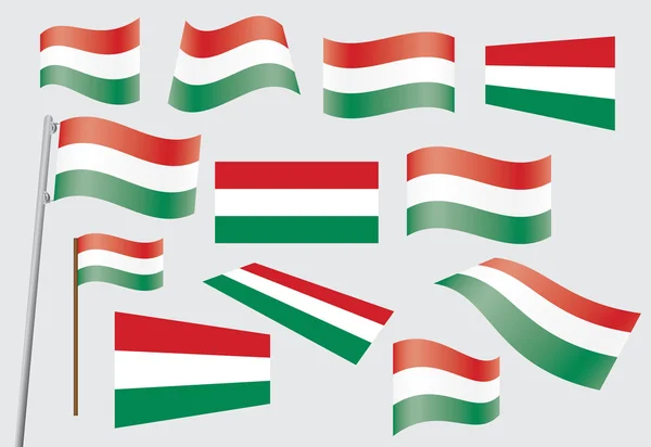 Bandiera dell'Ungheria — Vettoriale Stock
