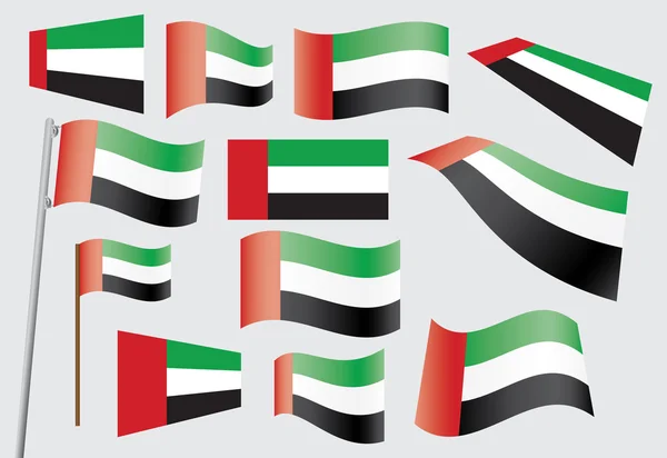 Flagga av förenade araber emirat — Stock vektor