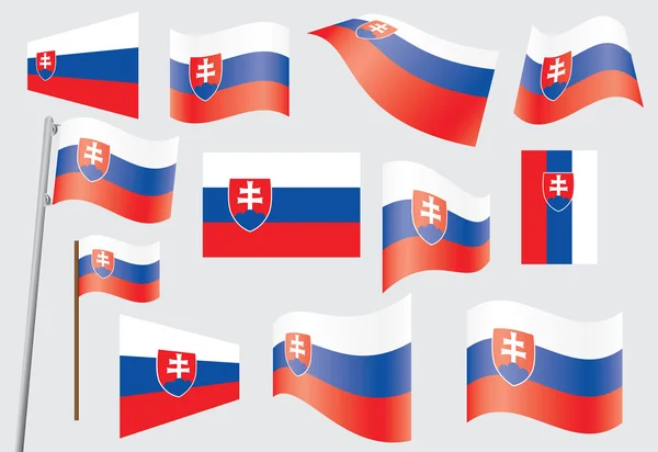 Flagga Slovakien — Stock vektor