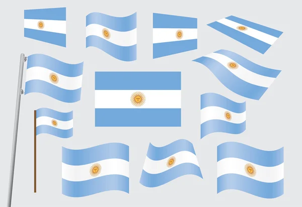 Bandeira da Argentina — Vetor de Stock