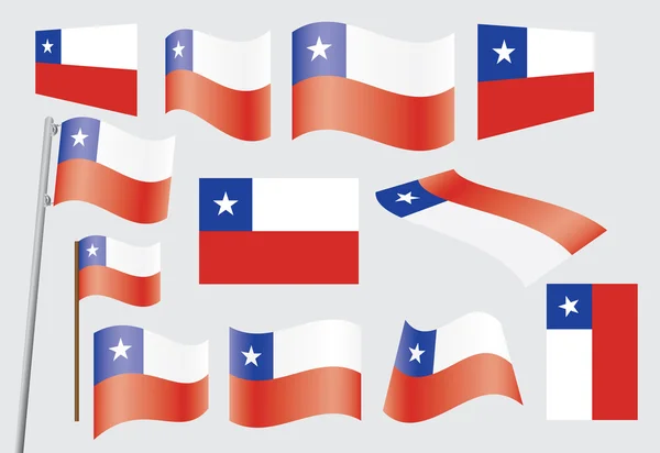 Vlag van Chili — Stockvector